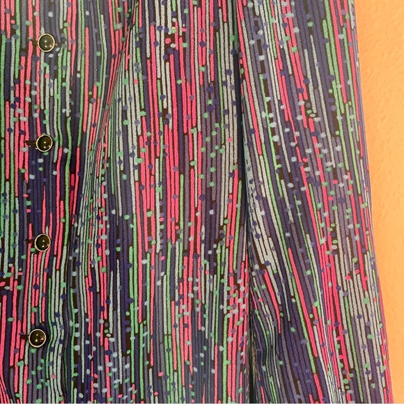 Vintage Asymmetrical Button Mini Dress - Picture 4 of 9